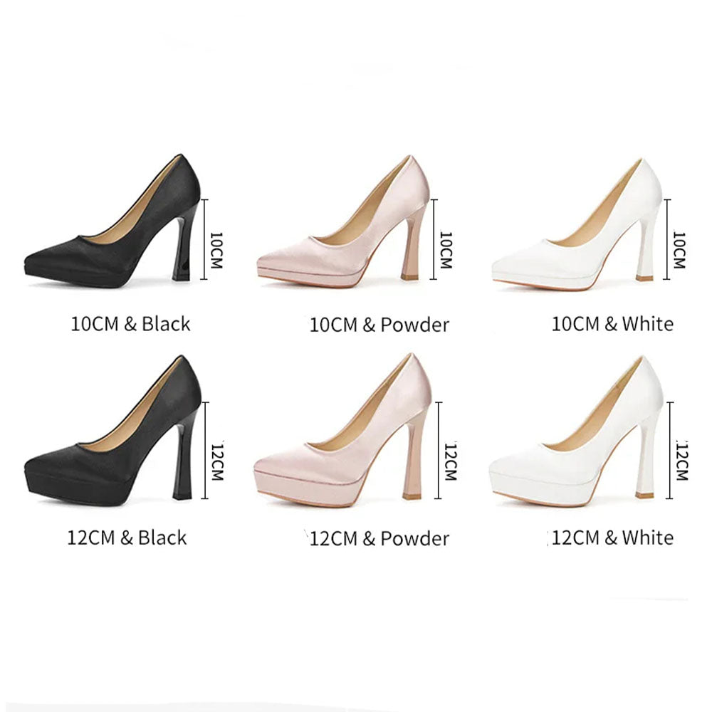 Funki Findz | Shoes | Women's Elegant Satin High Heel Pumps