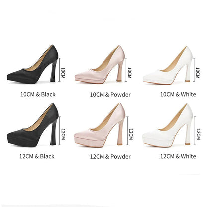 Funki Findz | Shoes | Women's Elegant Satin High Heel Pumps