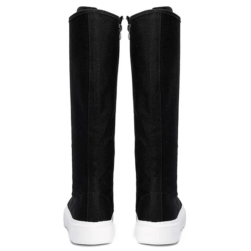 Funki Findz | Boots | Women's Over Knee Lace Up Canvas Boots