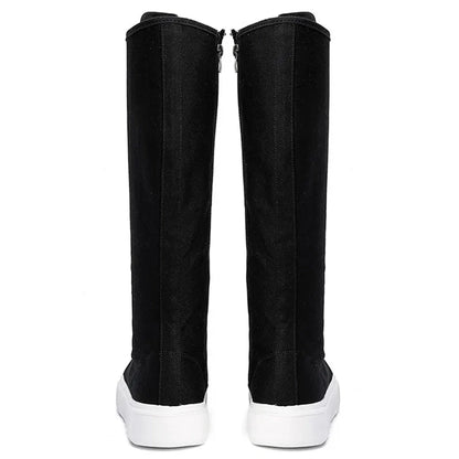 Funki Findz | Boots | Women's Over Knee Lace Up Canvas Boots