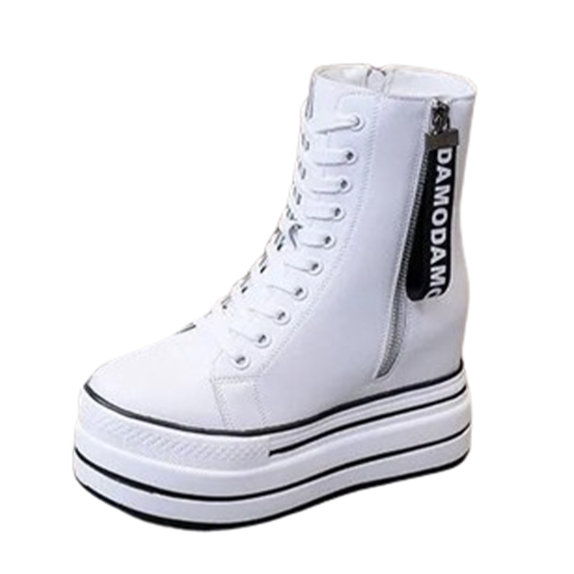 Funki Findz | Boots | Women's Platform Zip Ankle Boot Sneakers