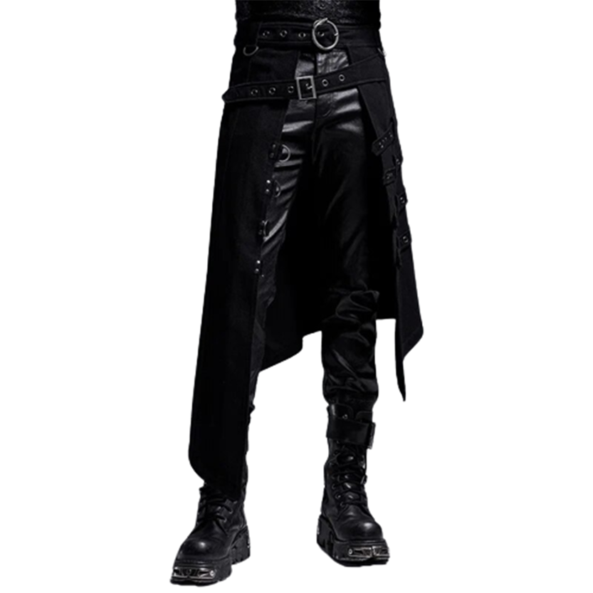 Funki Findz | Skirts | Men's Gothic Punk Buckle Strap Half Skirts
