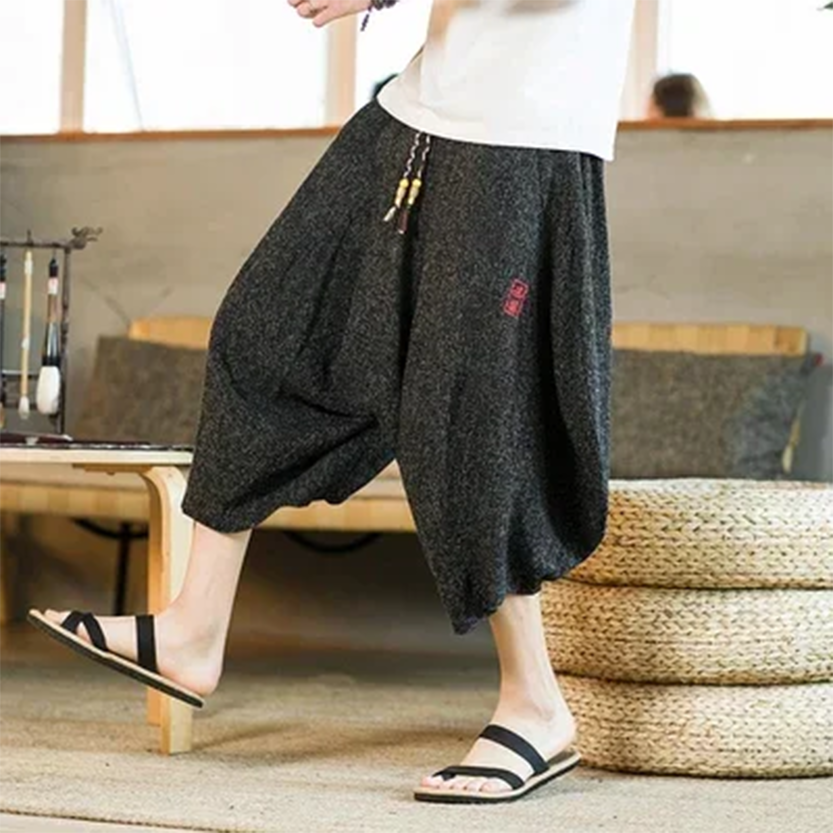 Funki Findz | Pants | Men's Long Japanese Kimono Wide Shorts