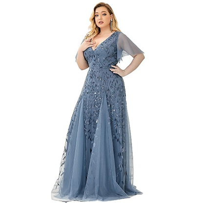 Funki Findz | Dresses | Women's Long Sequin Lace Formal Dress