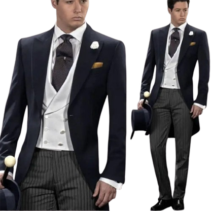 Funki Findz | Suits | Men's 3 Pcs Tailored Wedding Morning Suit