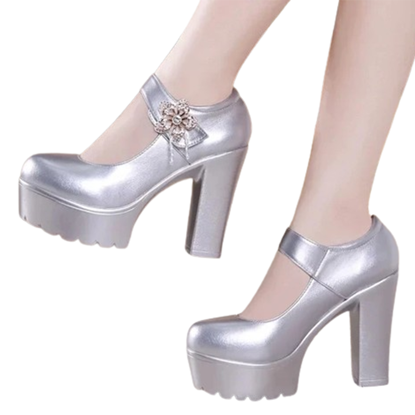 Funki Findz | Shoes | Women's Flower Buckle Mary Janes Heels