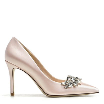 Funki Findz | Shoes | Women's Satin Crystal Wedding Pumps