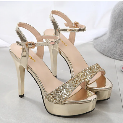 Funki Findz | Shoes | Women's Metallic Party Platform Sandals