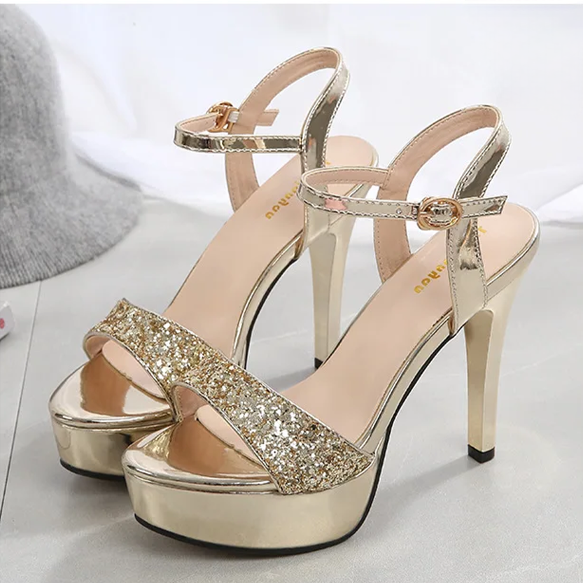 Funki Findz | Shoes | Women's Metallic Party Platform Sandals