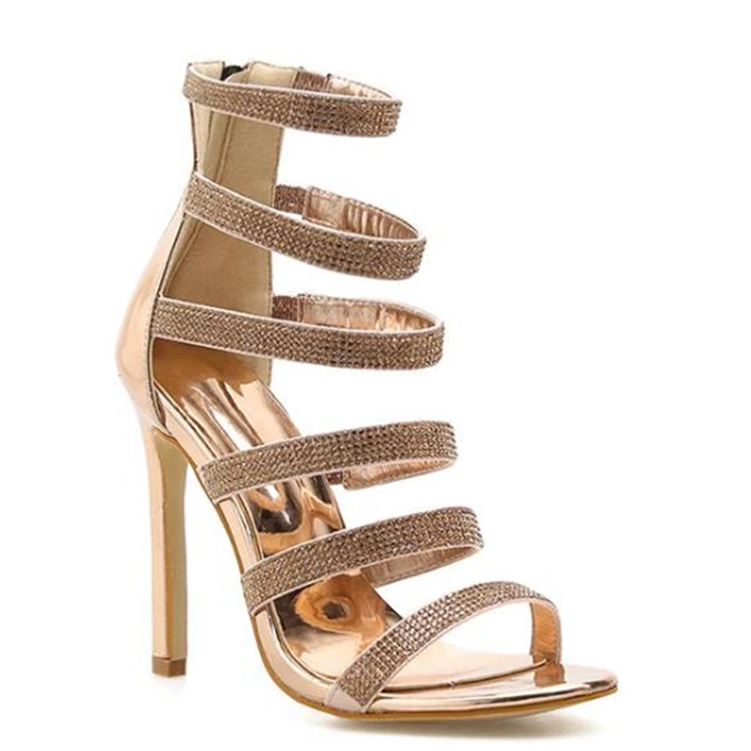 Funki Findz | Shoes | Women's Mid-calf Bling Gladiator Sandals