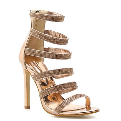 Funki Findz | Shoes | Women's Mid-calf Bling Gladiator Sandals