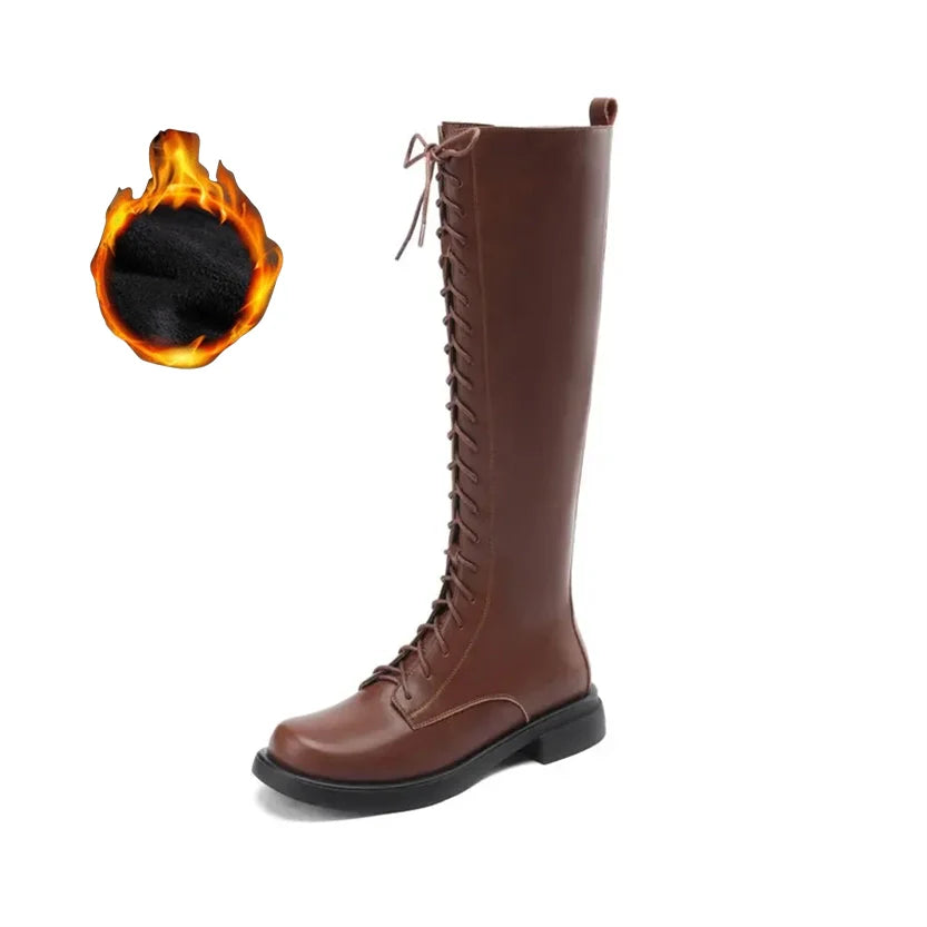 Funki Findz | Boots | Women's Real Leather Lace Up Riding Boot