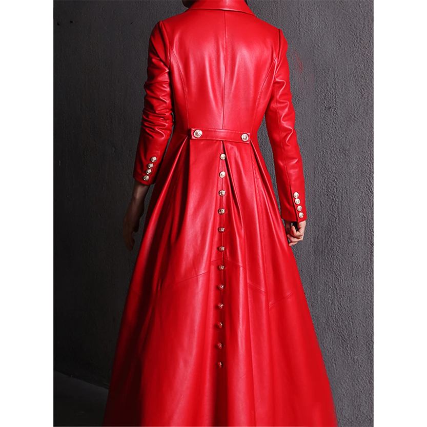 Funki Findz | Jackets | Women's Long Faux Leather Swing Coat