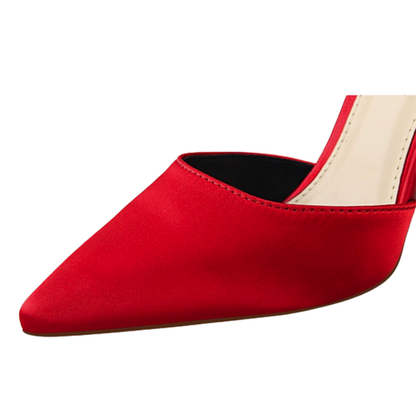 Funki Findz | Shoes | Women's Elegant Silk Bow Stiletto Pumps