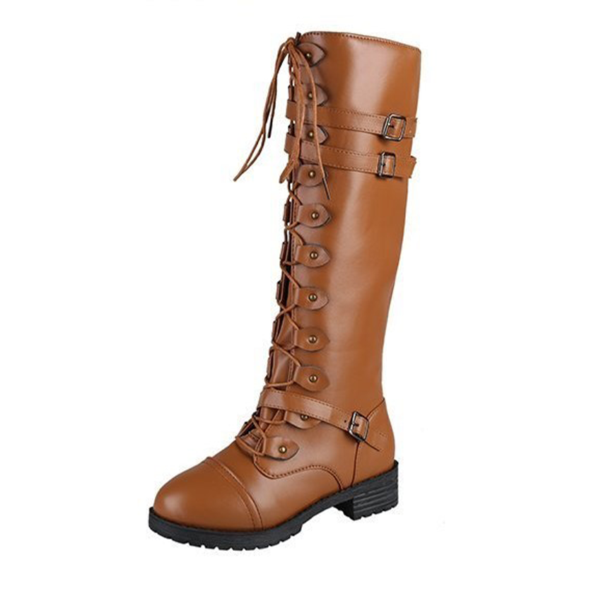 Funki Findz | Boots | Women's Knee High Steampunk Flat Boots