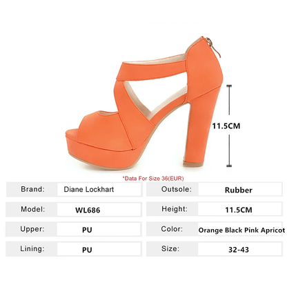 Funki Findz | Shoes | Women's Block Heel High Platform Sandal