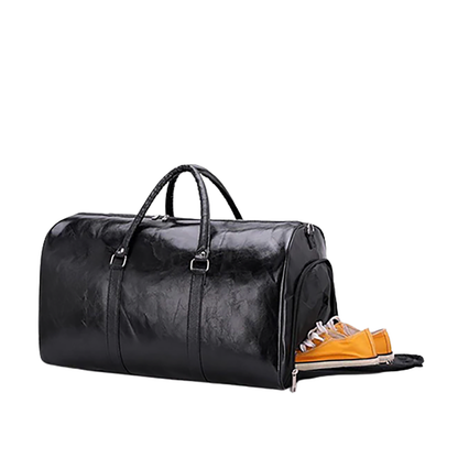Funki Findz | Bags | Travel Bags | Faux Leather Overnight Bag