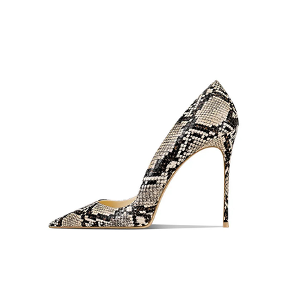Funki Findz | Shoes | Women's Snake Skin Pattern High Stilettos