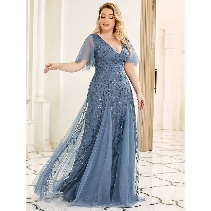 Funki Findz | Dresses | Women's Long Sequin Lace Formal Dress