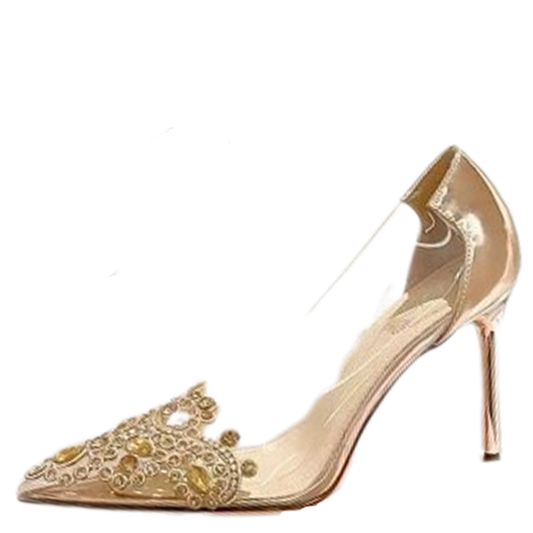 Funki Findz | Shoes | Women's Pointy Toe Clear Wedding Stiletto