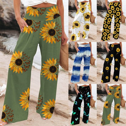 Funki Findz | Pants | Women's Boho Wide Leg Long Pants