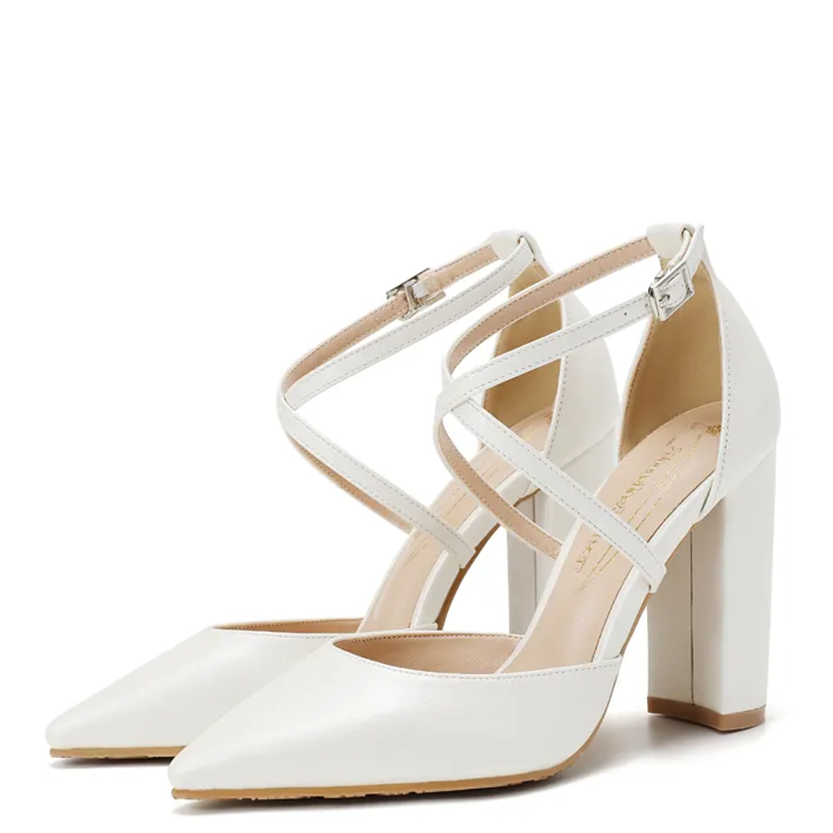 Funki Findz | Shoes | Women's Elegant Cross Strap Bridal Shoes