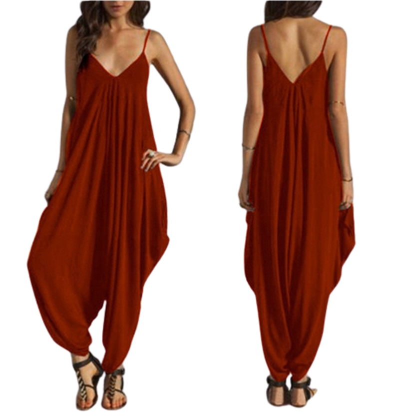 Funki Findz | Pants | Women's Elegant Loose Fit Strappy Romper