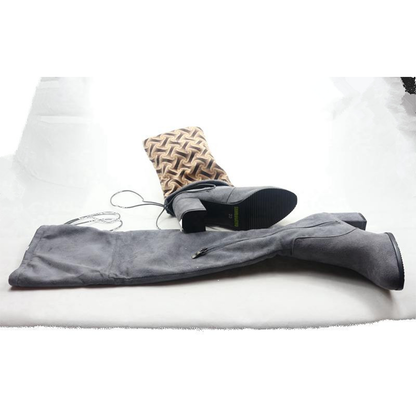 Funki Findz | Boots | Women's Thigh High Square Mid Heel Boots