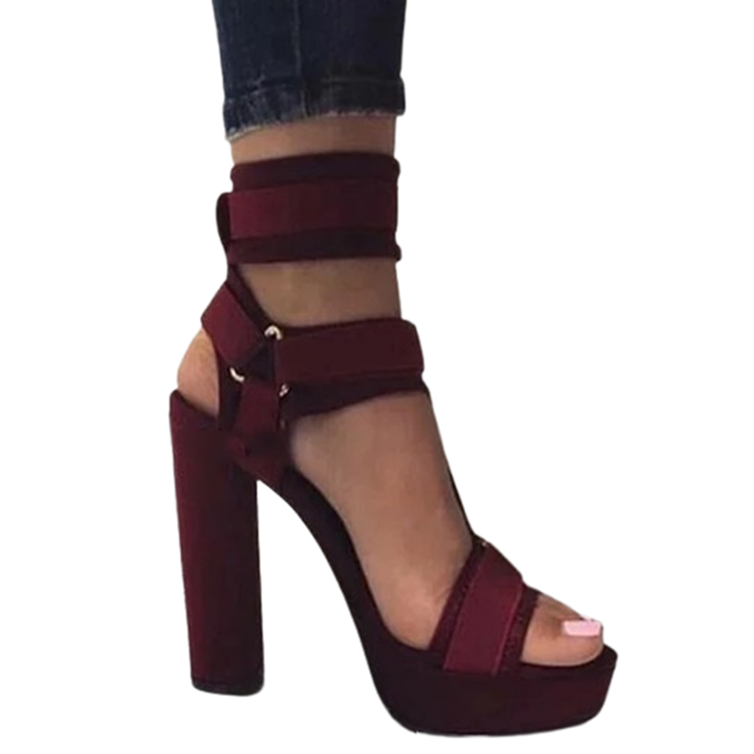 Funki Findz | Shoes | Women's Chunky Heel Strappy Sandals