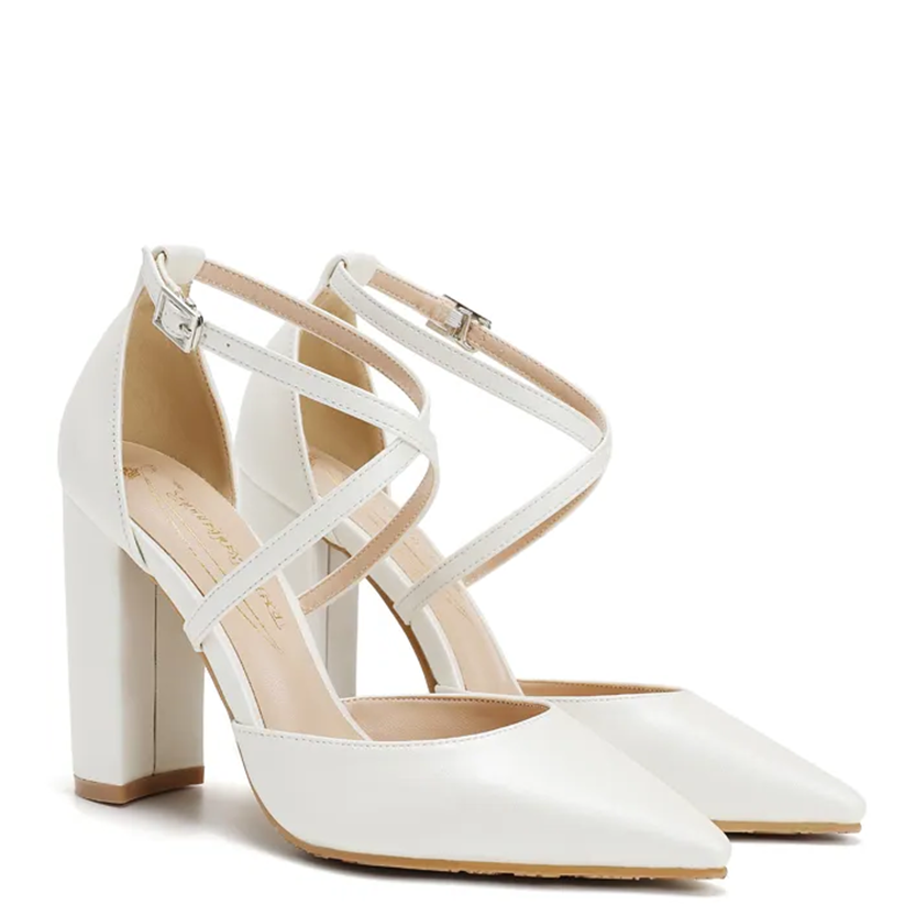 Funki Findz | Shoes | Women's Elegant Cross Strap Bridal Shoes