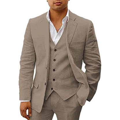 Funki Findz | Suits | Men's 3 Pcs Linen Summer Wedding Suits