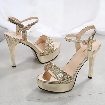 Funki Findz | Shoes | Women's Metallic Party Platform Sandals