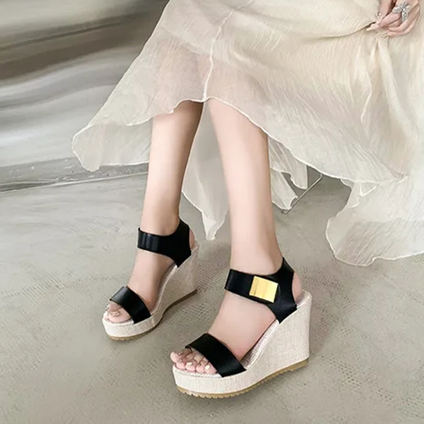 Funki Findz | Shoes | Women's Hign Buckle Strap Wedge Sandal