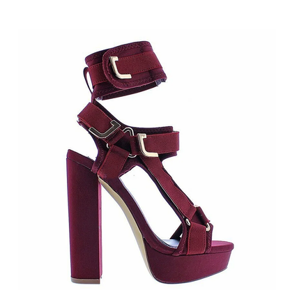 Funki Findz | Shoes | Women's Chunky Heel Strappy Sandals