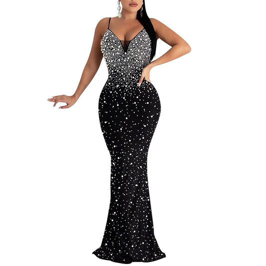 Funki Findz | Dresses | Women's Beaded Pearl Bodycon Dress