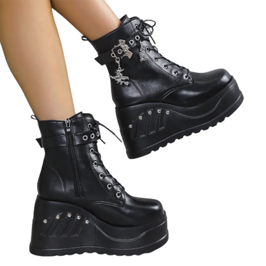 Funki Findz | Boots | Women's Punk Chunky Platform Creepers