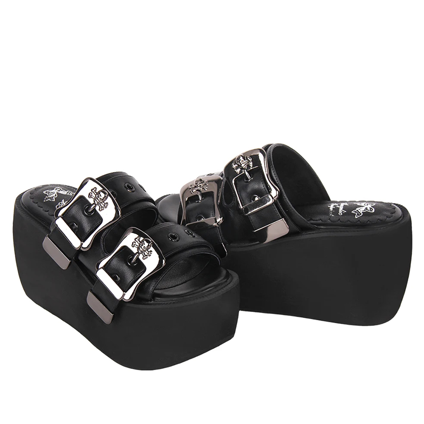 Funki Findz | Shoes | Women's Gothic Buckle Strap High Slides