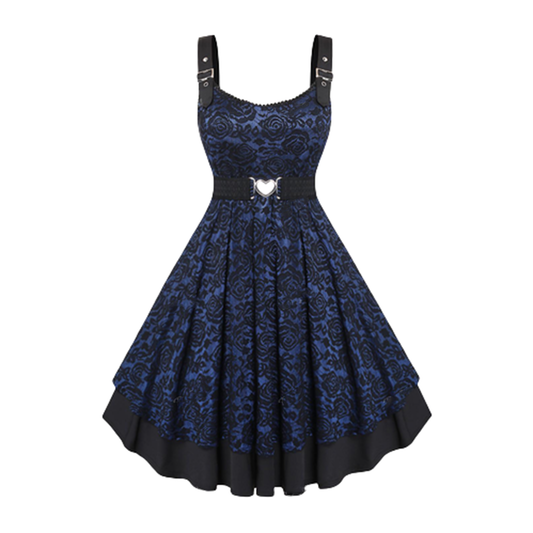 Funki Findz | Dresses | Women's Floral Lace Buckle Strap Dress