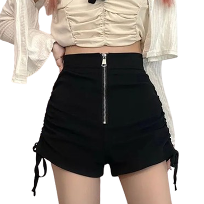 Funki Findz | Shorts | Women's Gothic Drawstring A-line Shorts