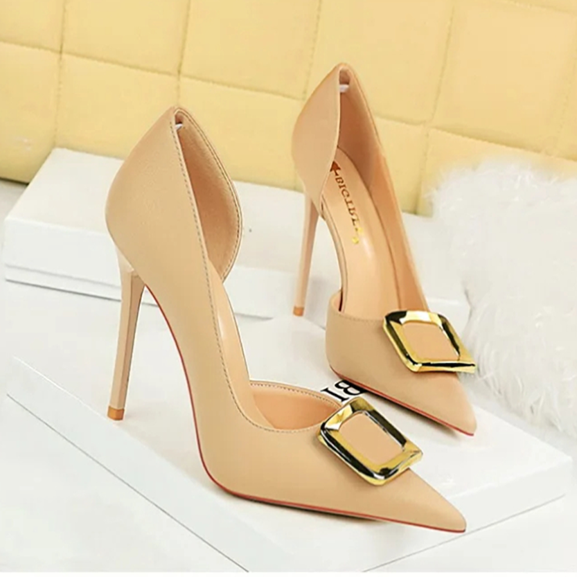 Funki Findz | Shoes | Women's Square Buckle Cut Out Pumps