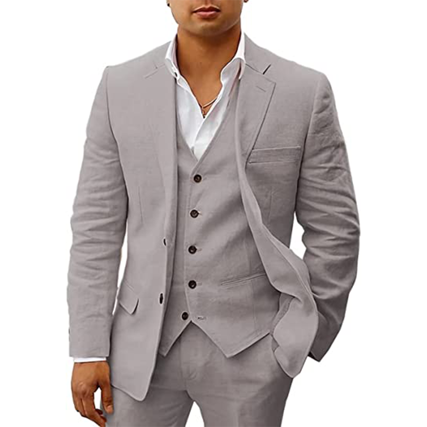Funki Findz | Suits | Men's 3 Pcs Linen Summer Wedding Suits
