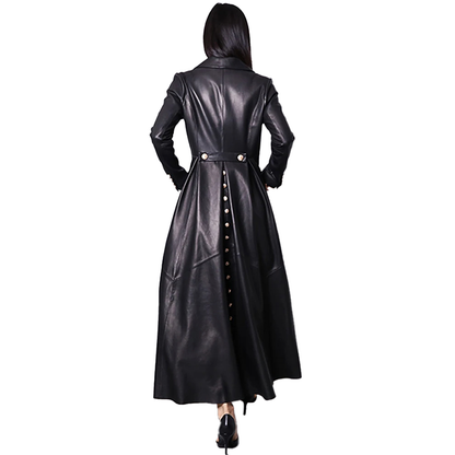 Funki Findz | Jackets | Women's Long Faux Leather Swing Coat