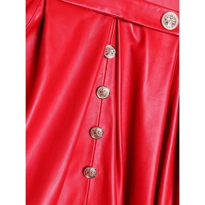 Funki Findz | Jackets | Women's Long Faux Leather Swing Coat