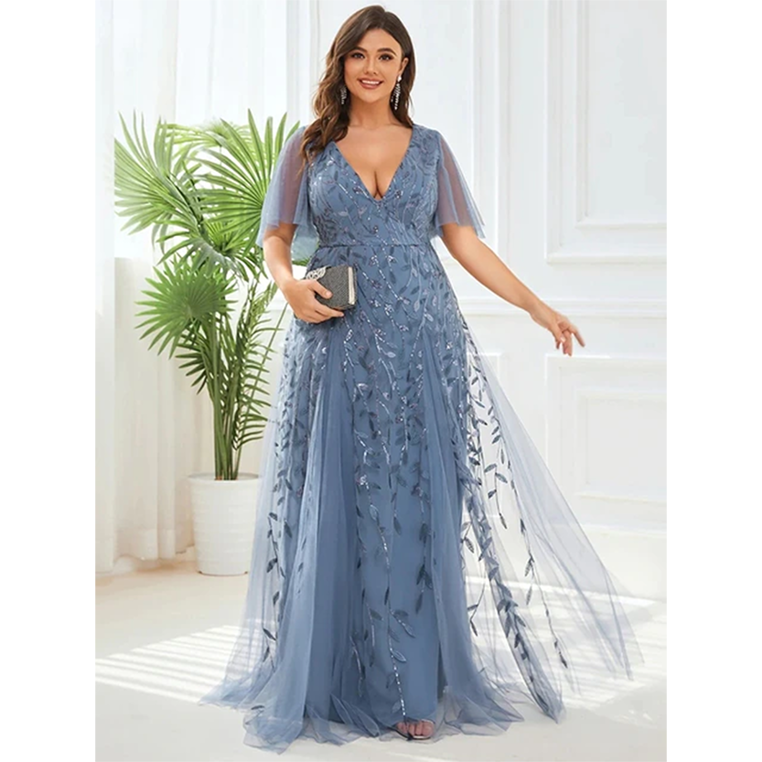 Funki Findz | Dresses | Women's Long Sequin Lace Formal Dress