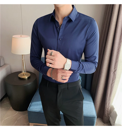 Funki Findz | Shirts | Men's Slim Fit British Style Dress Shirt 7XL