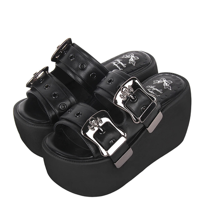 Funki Findz | Shoes | Women's Gothic Buckle Strap High Slides