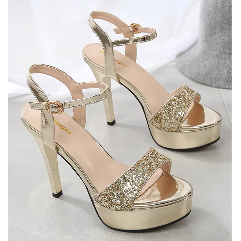 Funki Findz | Shoes | Women's Metallic Party Platform Sandals