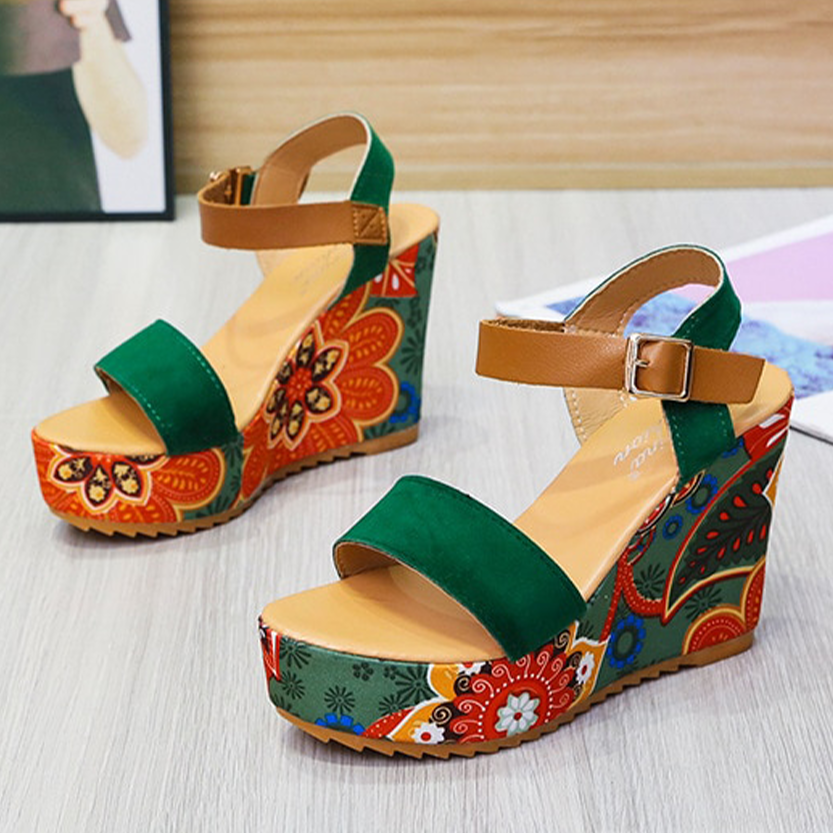 Funki Findz | Shoes | Women's Floral Platform Wedge Sandals