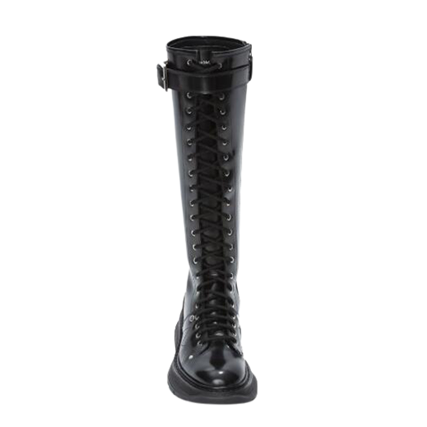 Funki Findz | Boots | Women's White Knee High Lace Up Boots