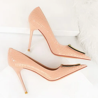 Funki Findz | Shoes | Women's Metal Buckle Pointed Toe Pumps